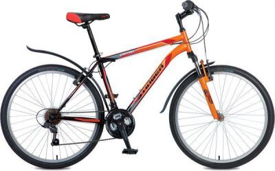 Велосипед кросс-кантри Stinger 26 quot; Caiman (2016), рама сталь 16 quot;, оранжевый 