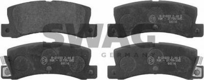 SWAG 81 91 6580 комплект тормозных колодок, дисковый тормоз на TOYOTA COROLLA Liftback (_E8_)