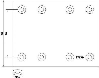 Textar 1727601 комплект тормозных башмаков, барабанные тормоза на MERCEDES-BENZ T2/L