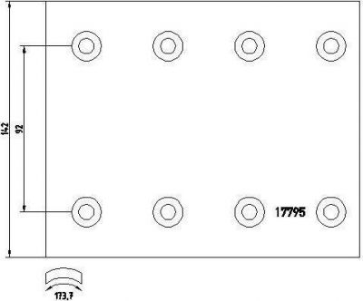 Textar 1779501 комплект тормозных башмаков, барабанные тормоза на MERCEDES-BENZ O 303