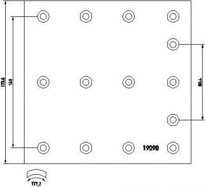 Textar 1909005 комплект тормозных башмаков, барабанные тормоза на VOLVO FM 12