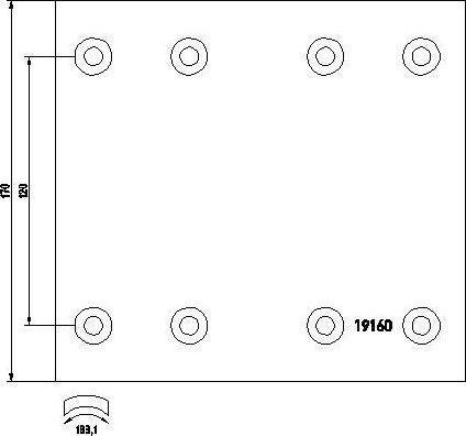 Textar 1916001 комплект тормозных башмаков, барабанные тормоза на MERCEDES-BENZ T2/L