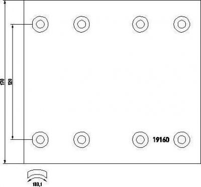 Textar 1916002 комплект тормозных башмаков, барабанные тормоза на MERCEDES-BENZ T2/L