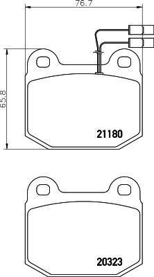 Textar 2032304 комплект тормозных колодок, дисковый тормоз на ALFA ROMEO 75 (162B)