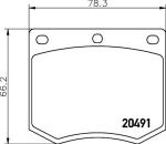 Textar 2049105 комплект тормозных колодок, дисковый тормоз на FORD TAUNUS '80 (GBS, GBNS)