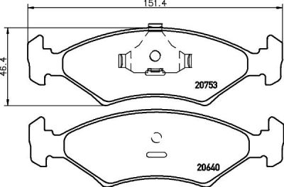 Textar 2075303 комплект тормозных колодок, дисковый тормоз на FORD ESCORT III (GAA)