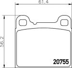 Textar 2075506 комплект тормозных колодок, дисковый тормоз на VOLVO 240 Kombi (P245)
