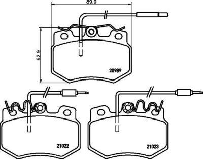 Textar 2098901 комплект тормозных колодок, дисковый тормоз на PEUGEOT 309 II (3C, 3A)