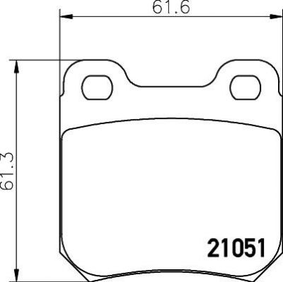 Textar 2105101 комплект тормозных колодок, дисковый тормоз на OPEL OMEGA A (16_, 17_, 19_)