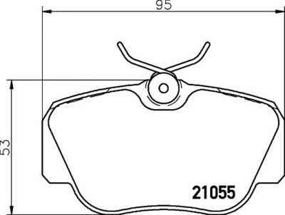 Textar 2105505 комплект тормозных колодок, дисковый тормоз на MERCEDES-BENZ 190 (W201)