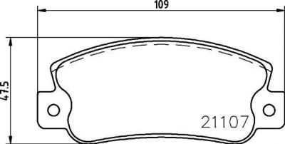 Textar 2110701 комплект тормозных колодок, дисковый тормоз на FIAT CROMA (154)