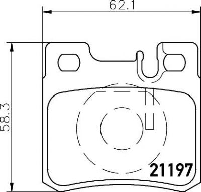 TEXTAR Колодки торм.зад. MB W124, W201, W202, W210 (2119701)