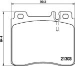 TEXTAR Колодки торм.пер. MB W140 (91-) (2130304)