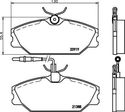 TEXTAR Комплект тормозных колодок, диско (2138802)