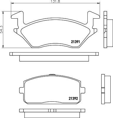 Textar 2139101 комплект тормозных колодок, дисковый тормоз на TOYOTA STARLET универсал (KP6_)