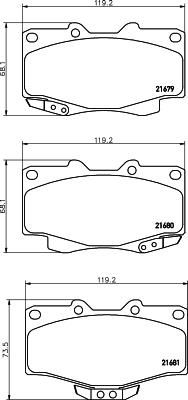 TEXTAR Колодки передние TOYOTA Land Cruiser 90/4 Runner (446535040, 2167901)