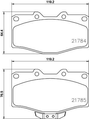 Textar 2178401 комплект тормозных колодок, дисковый тормоз на TOYOTA HILUX II пикап (LN8_, RN5_, LN6_, YN6_, YN5_, LN5_, RN6_)