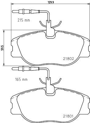 TEXTAR Комплект тормозных колодок, диско (2180101)