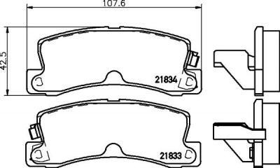 TEXTAR Колодки задние TOYOTA Avensis I/Carina E/Celica I/Camry 01-06 (2183301)