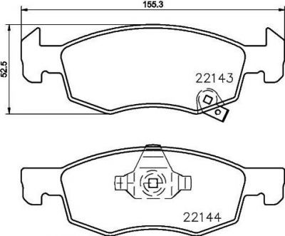 Textar 2214301 комплект тормозных колодок, дисковый тормоз на OPEL CORSA E Van