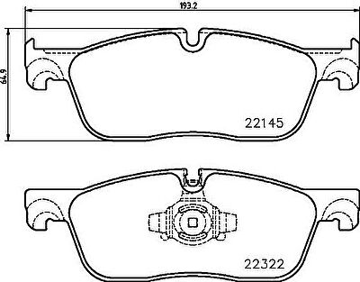 Textar 2214501 комплект тормозных колодок, дисковый тормоз на JAGUAR XE (JA_, X760)