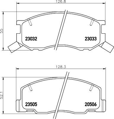 Textar 2303201 комплект тормозных колодок, дисковый тормоз на TOYOTA PREVIA (TCR2_, TCR1_)