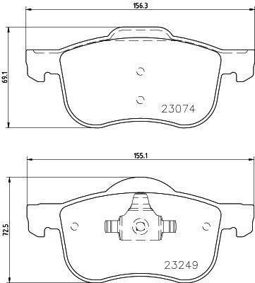 Textar 2307401 комплект тормозных колодок, дисковый тормоз на VOLVO S80 I (TS, XY)