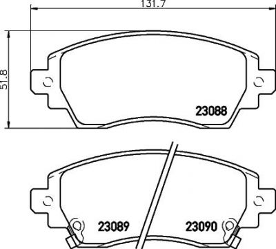 TEXTAR Колодки передние TOYOTA Corolla (E11) 97-02 (2308801)