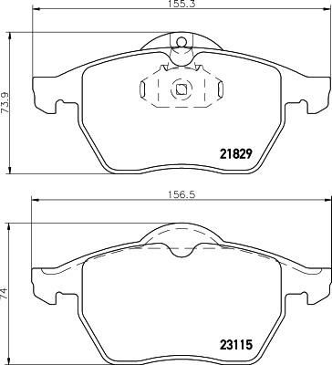 TEXTAR Колодки передние OPEL VecB 99-02 (2311502)