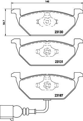 Textar 2313181 комплект тормозных колодок, дисковый тормоз на SKODA OCTAVIA (1Z3)