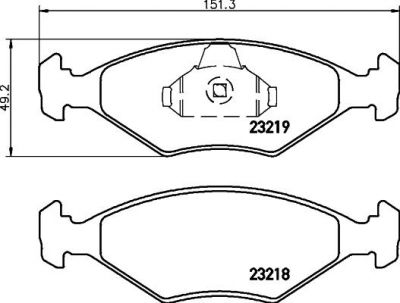 Textar 2321901 комплект тормозных колодок, дисковый тормоз на FIAT PALIO Weekend (178DX)