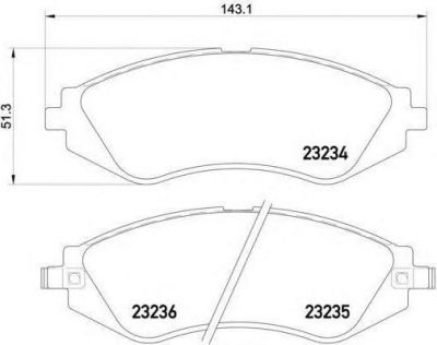 TEXTAR Колодки передние CHEVROLET Lacetti 03- (96245178, 2323401)