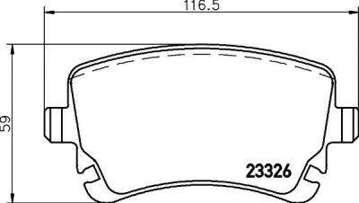 Textar 2332681 комплект тормозных колодок, дисковый тормоз на VW MULTIVAN V (7HM, 7HN, 7HF, 7EF, 7EM, 7EN)