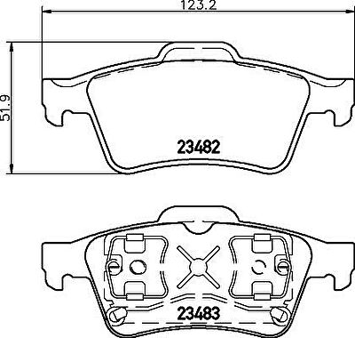 TEXTAR Колодки тормозные задние комплект Ford Focus II , III / Mazda 3/ VOLVO S40 II . (1233679, 2348202)