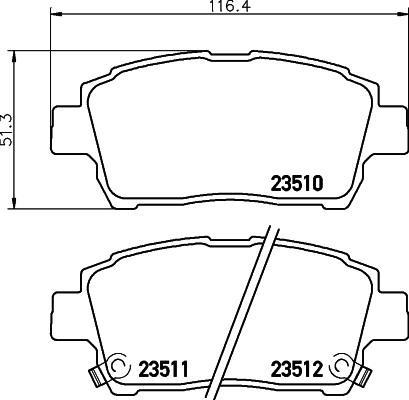 TEXTAR Колодки передние TOYOTA YARIS (CP10) (446528410, 2351002)