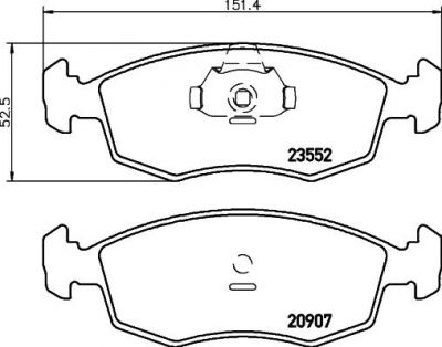 TEXTAR Комплект тормозных колодок, диско (2355202)