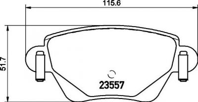 TEXTAR Колодки торм.зад. Ford Mondeo 00> (2355701)