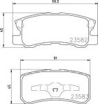 TEXTAR Колодки задние MITSUBISHI Outlander all/Galant/Pajero+PSA C-Cross (MN102628, 2358202)