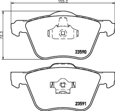 Textar 2359001 комплект тормозных колодок, дисковый тормоз на VOLVO XC90 I