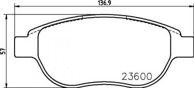 TEXTAR Колодки передние CITROEN C4/BERLINGO/FIAT DOBLO/PEUGEOT 307 (425235, 2360001)