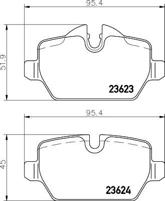 TEXTAR Колодки задние 1 (E87) 3 (90) (34216788183, 2362303)