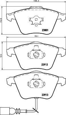 Textar 2380181 комплект тормозных колодок, дисковый тормоз на AUDI A3 (8P1)