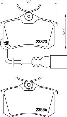 TEXTAR Колодки задние VAG / Renault / Peugeot (8E0698451L, 2382301)