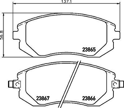 TEXTAR Колодки передние SUBARU FORESTER (26296SA000, 2386501)