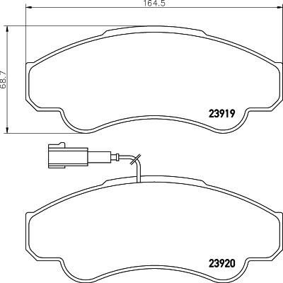 TEXTAR Колодки передние FIAT Ducato/CITROEN Jumper (77364859, 2391901)