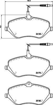 Textar 2413303 комплект тормозных колодок, дисковый тормоз на PEUGEOT 407 SW (6E_)