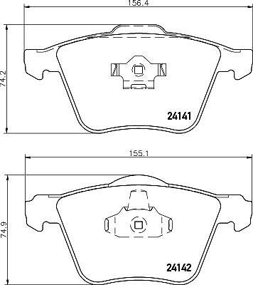 TEXTAR Колодки передние VOLVO XC90 17' (30769125, 2414101)