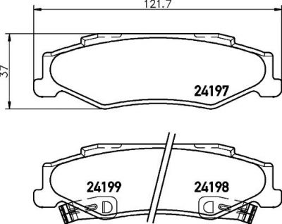 Textar 2419701 комплект тормозных колодок, дисковый тормоз на CHEVROLET CORVETTE (C6)