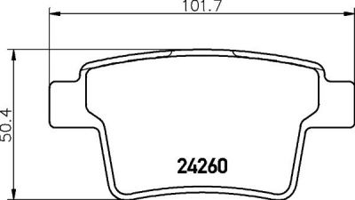 TEXTAR Колодки задние Ford Mondeo III 1.8/2.0L 00-> 04 (1522073, 2426001)