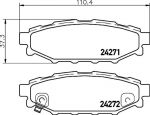 Textar 2427101 комплект тормозных колодок, дисковый тормоз на TOYOTA GT 86 купе (ZN6_)